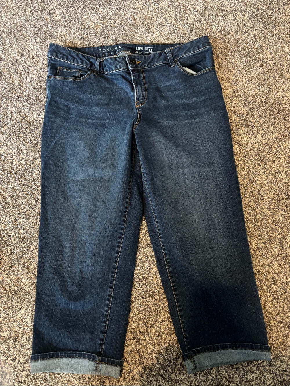 SONOMA Dark Blue Capri Jeans for Women